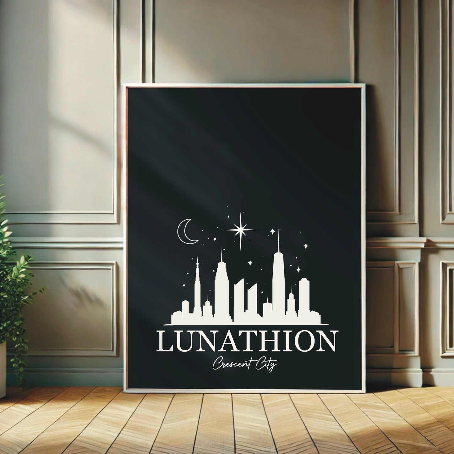 Fantasy Skyline Trio Print Set Black – ACOTAR | Throne of Glass | Crescent City