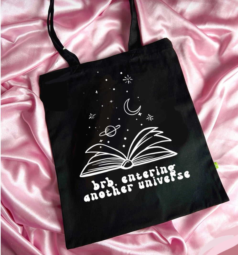 BRB Entering Another Universe Tote Bag – Ideal Gift for Book Lovers