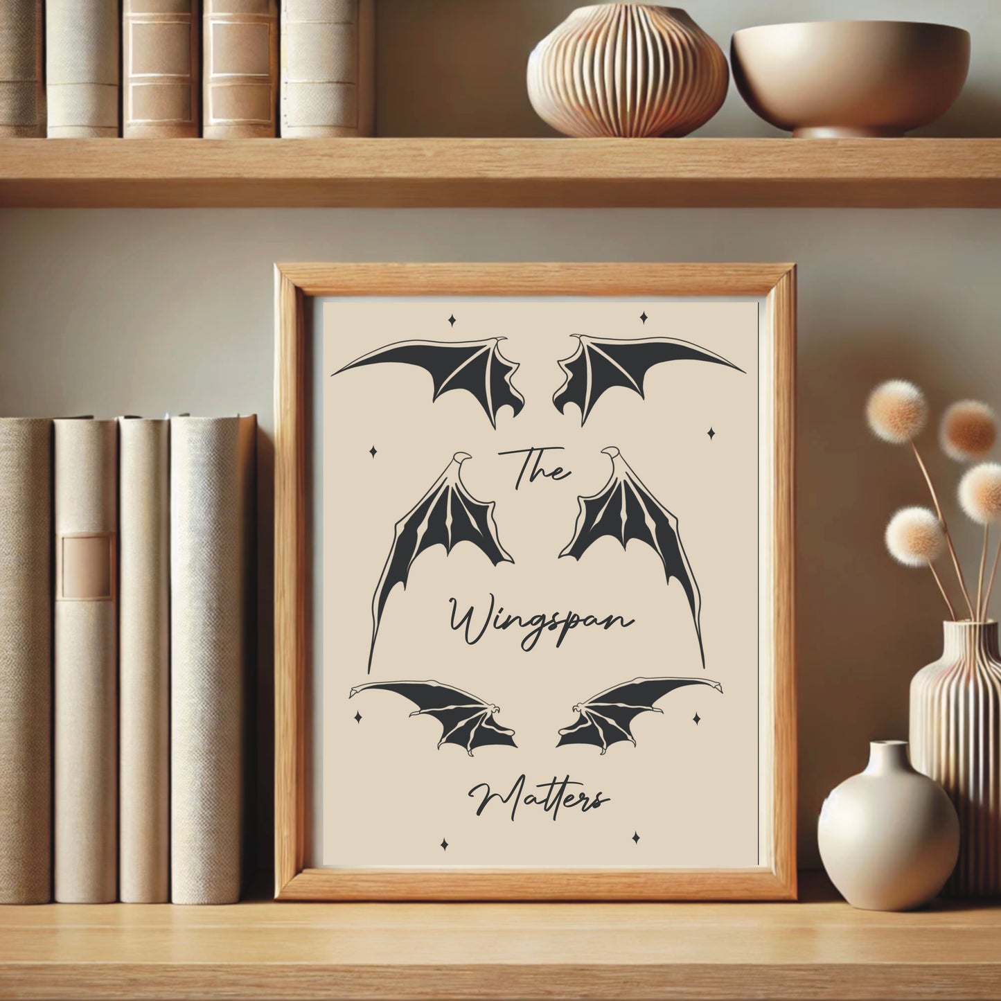 ACOTAR-inspired "Wing Span Matters" Wall Print