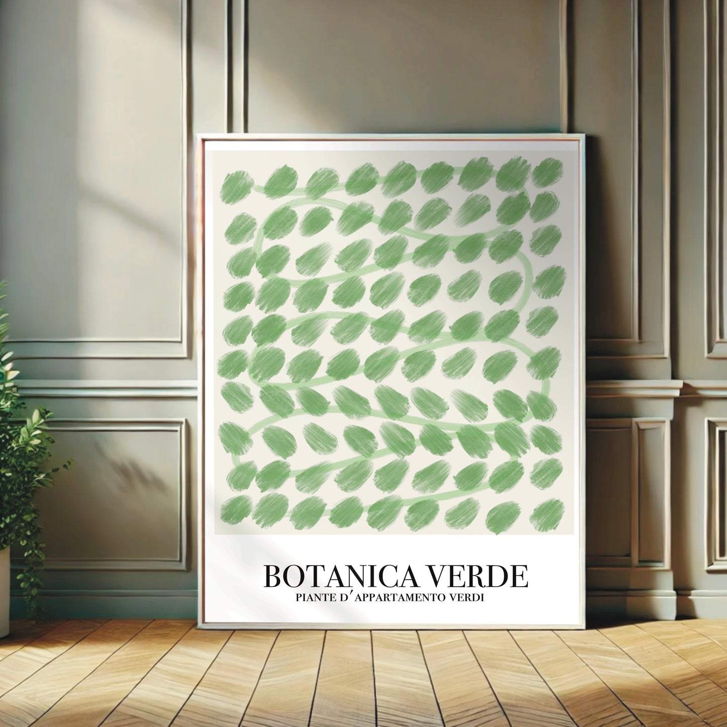 "Botanica Verde" – Minimalist Botanical Art Print