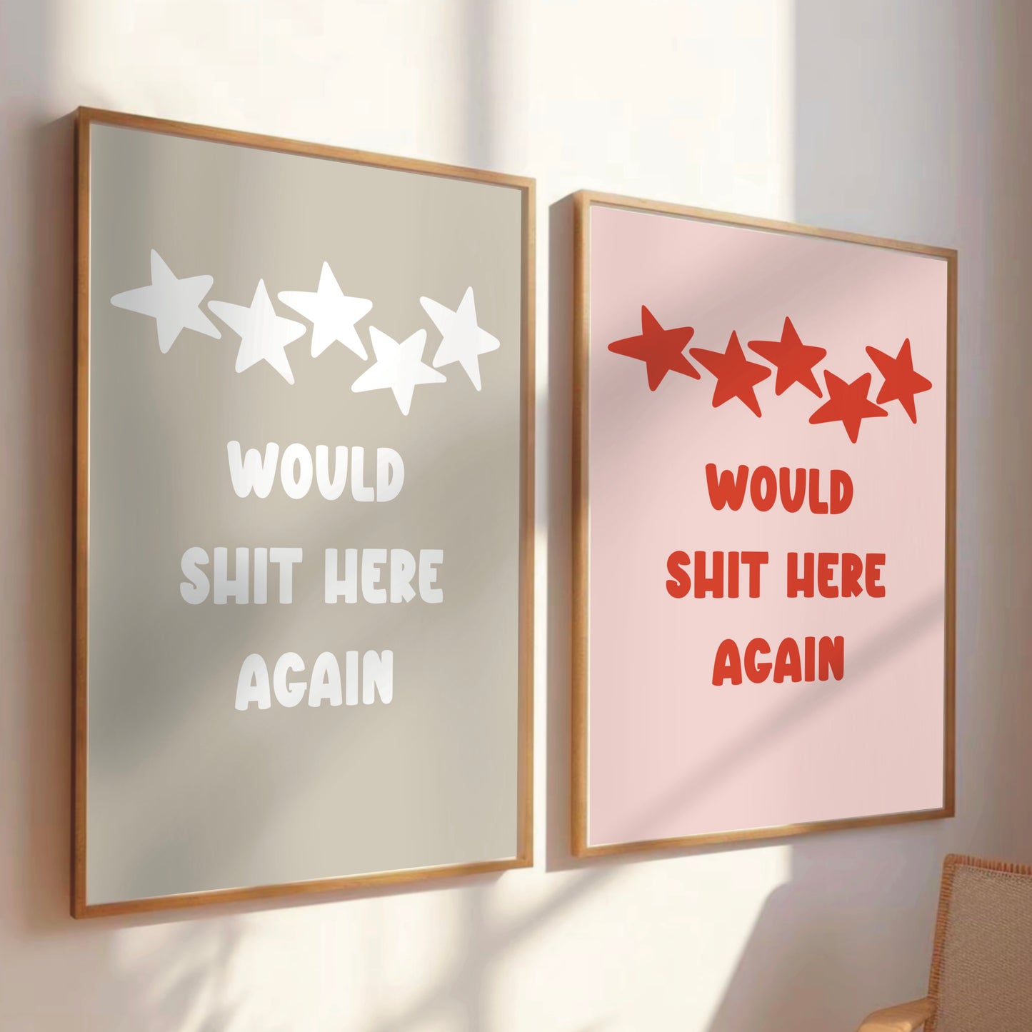 5 Stars, Would Shit Here Again - Bathroom Print