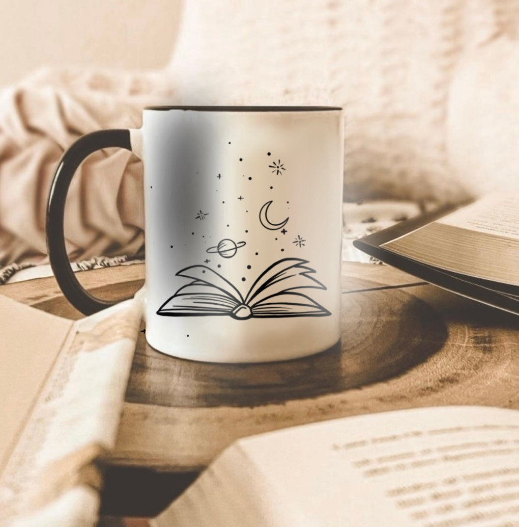 Funny Book Lover Mug – 'I Like Books, Coffee and Maybe Like Two People' Ceramic Coffee Cup