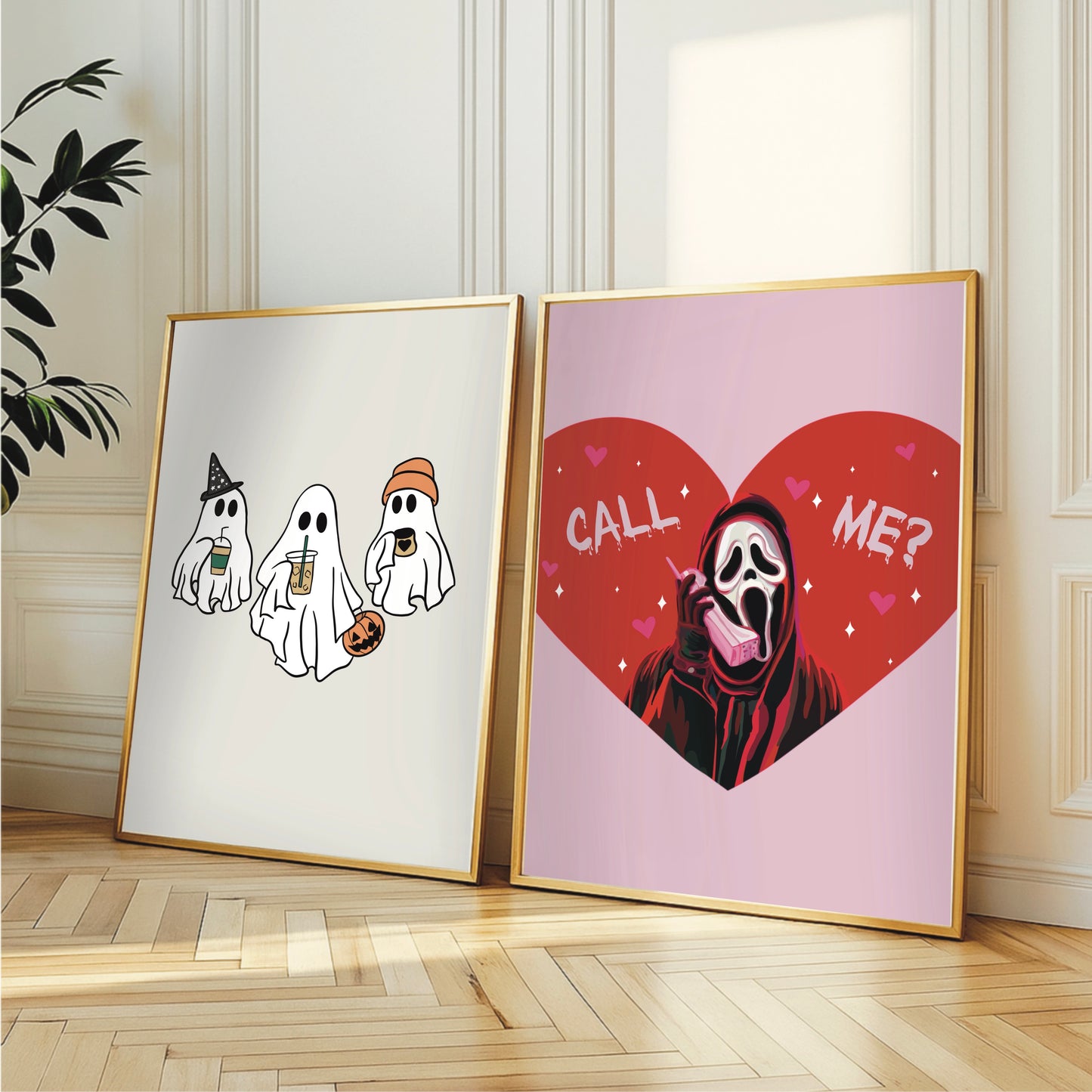 Ghostface "CALL ME?" Halloween Wall Print | Spooky Season Decor