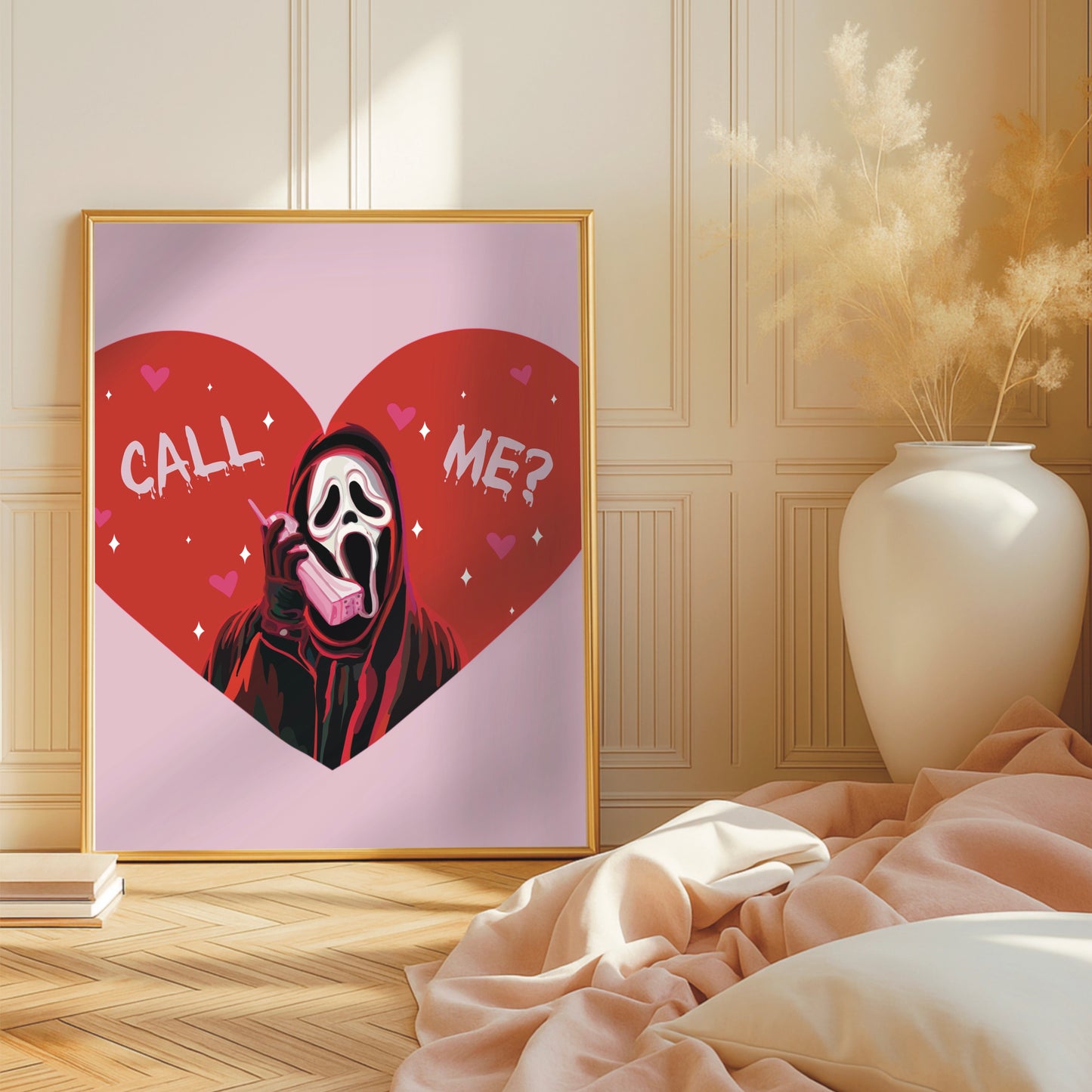 Ghostface "CALL ME?" Halloween Wall Print | Spooky Season Decor