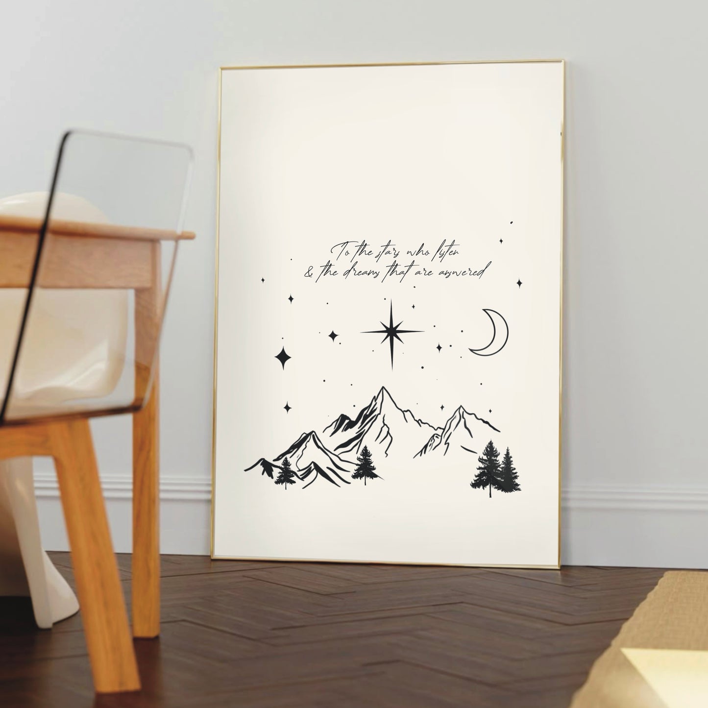 Acotar-inspired "To The Stars Who Listen" Wall Print