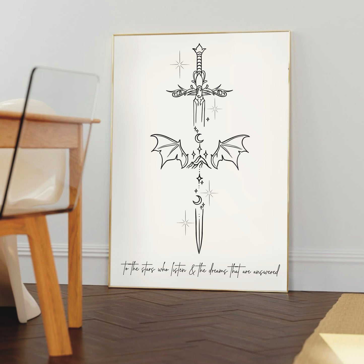 ACOTAR inspired 'to the stars' Sword Print