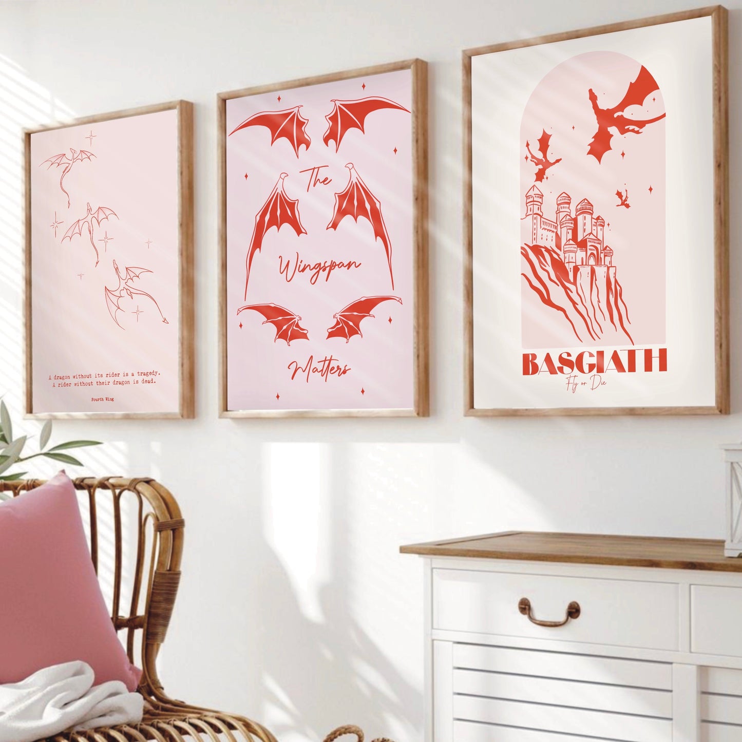 ACOTAR-inspired "Wing Span Matters" Wall Print
