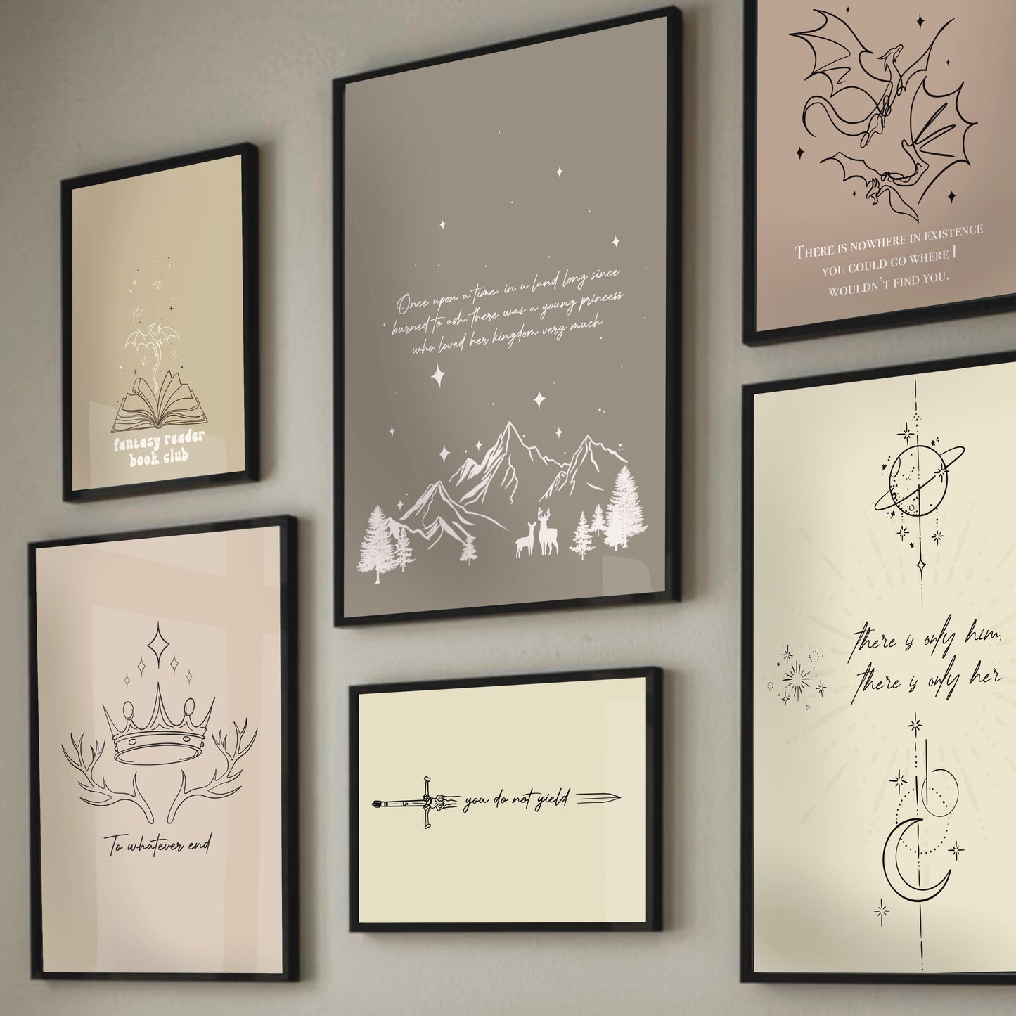 Throne of Glass 'In A Kingdom Since Burned To Ash' Quote Print