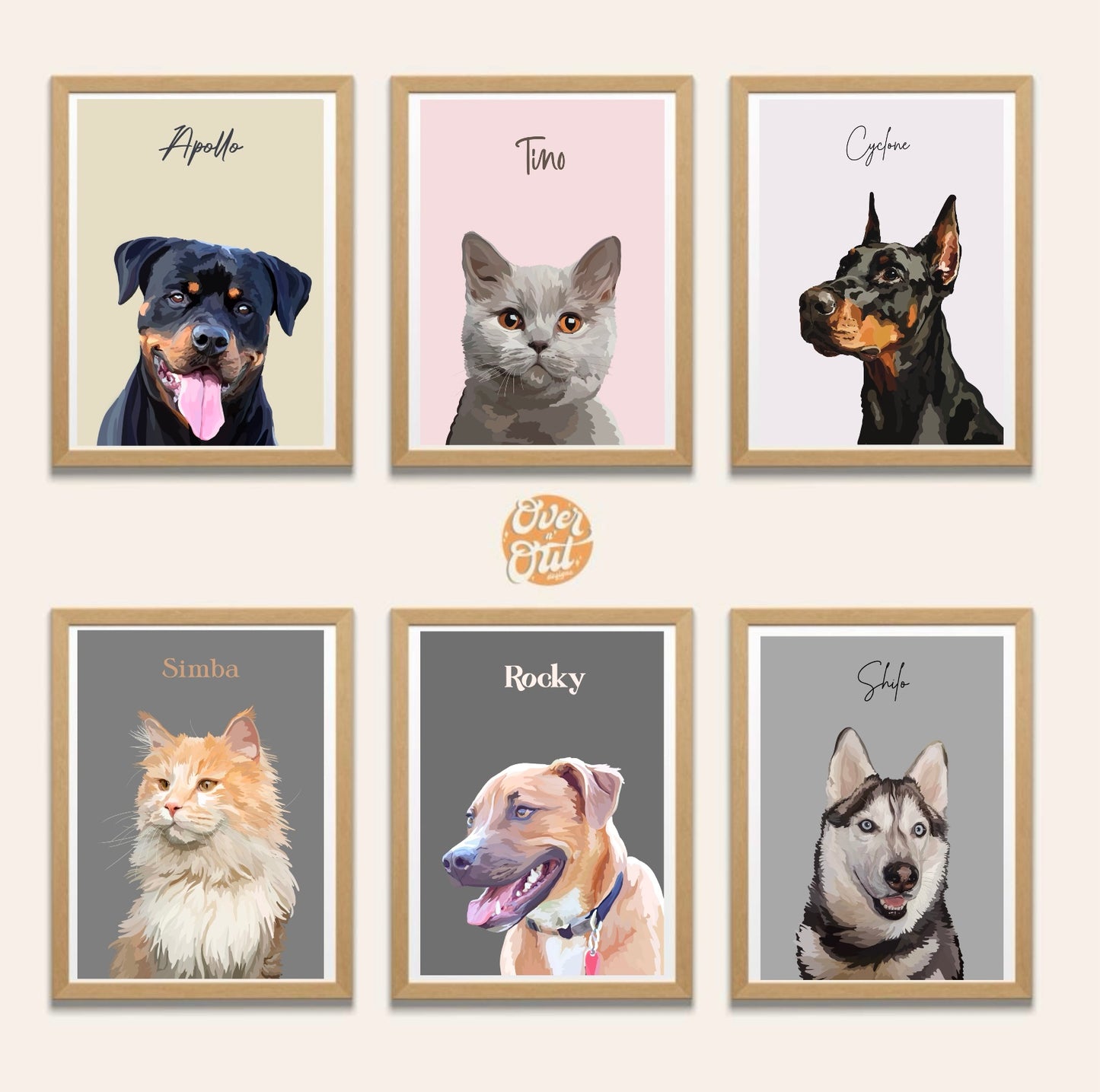 Custom Hand-Illustrated Pet Portrait
