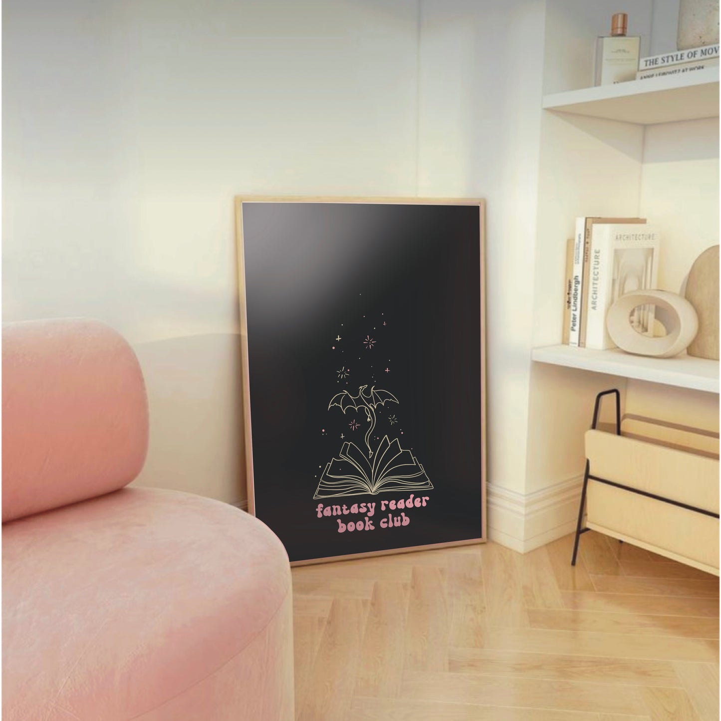 Black ACOTAR, Throne of Glass & Fantasy Book Lovers Print Trio