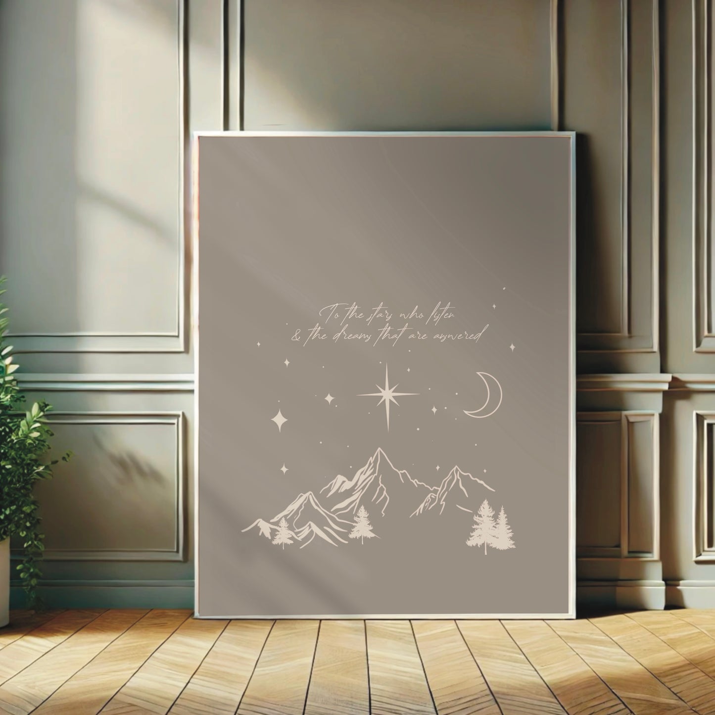 Acotar-inspired "To The Stars Who Listen" Wall Print