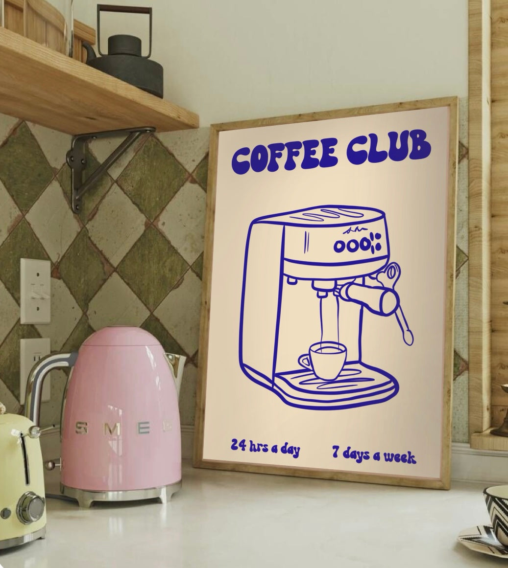 Kitchen Wall Print - Coffee Club
