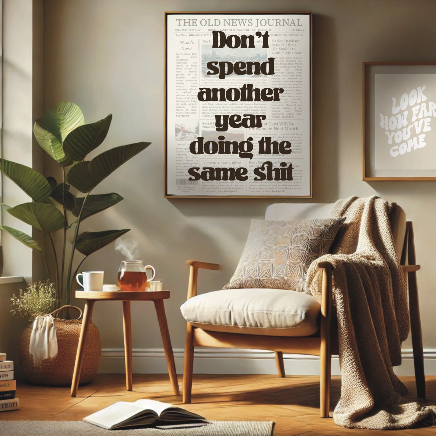 Don't Spend Another Year Doing The Same Shit - Wall Print