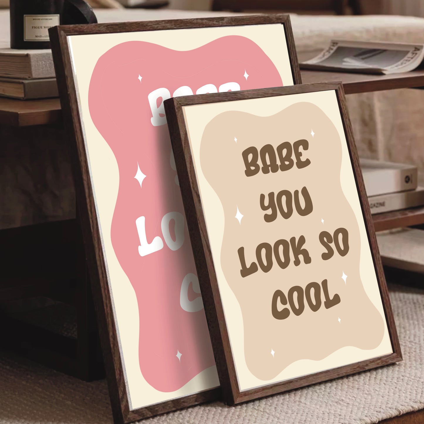Babe, You Look Cool Wall Print