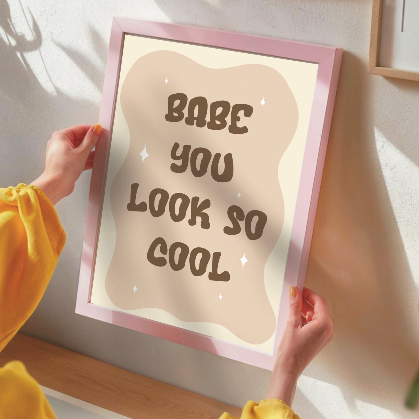 Babe, You Look Cool Wall Print