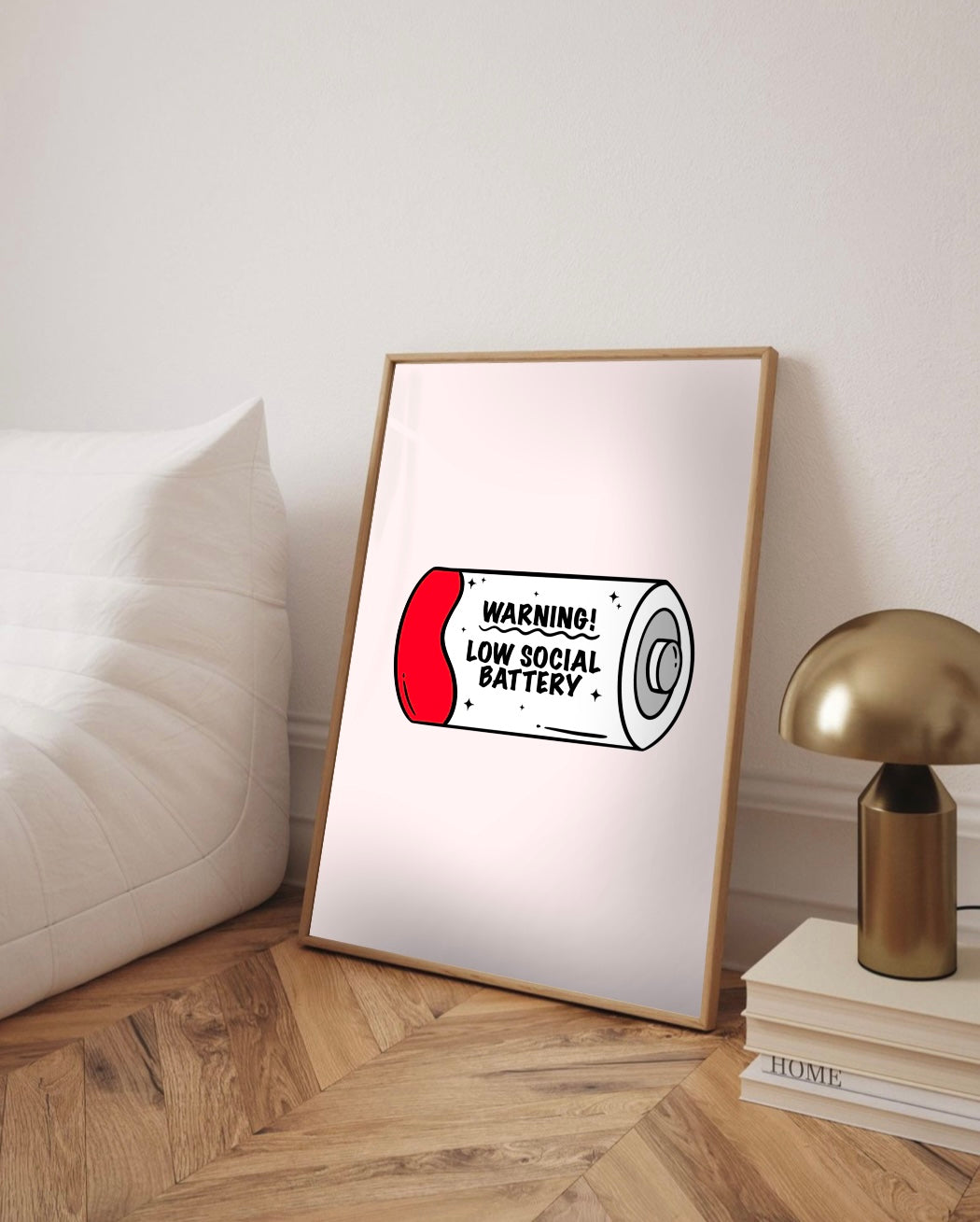 Low Social Battery - Wall Print