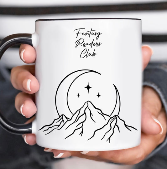 Fantasy Lovers Book Club Mug – Stunning Mountaintop & Star Design