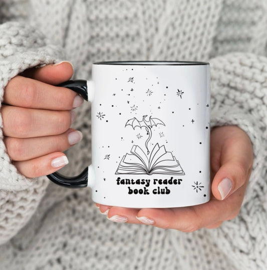 Fantasy Reader Dragon Book Club Mug – 11oz Ceramic for Fourth Wing Lovers