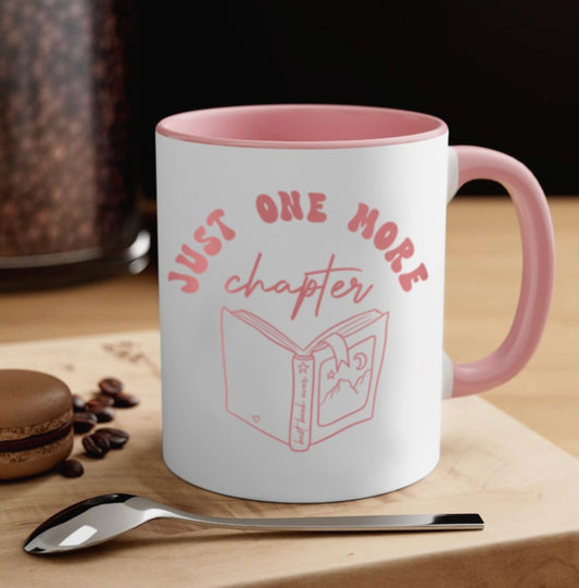 Just One More Chapter Book Lovers Mug – Glossy White 11oz Ceramic