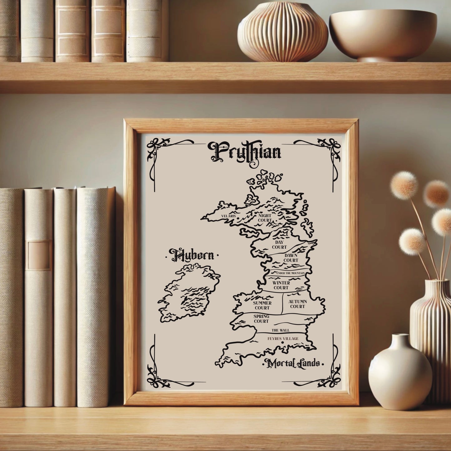ACOTAR-inspired Prythian Map Wall Print