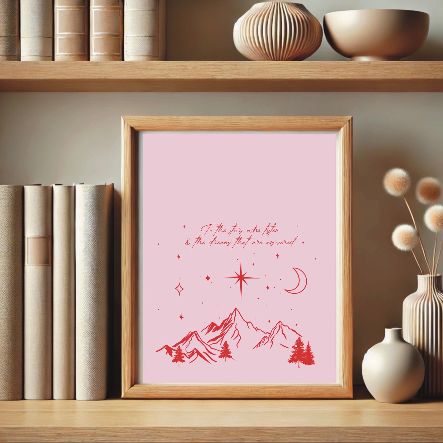 Acotar-inspired "To The Stars Who Listen" Wall Print