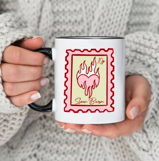 Slow Burn Romance Book Mug – Fireheart Design for Book Lovers