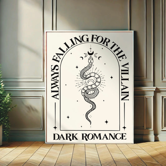 Always Falling For The Villain - Dark Romance Wall Print