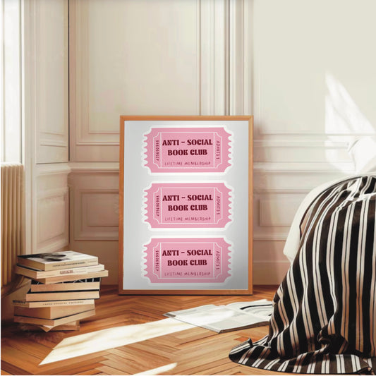 Anti-Social Book Club Wall Print