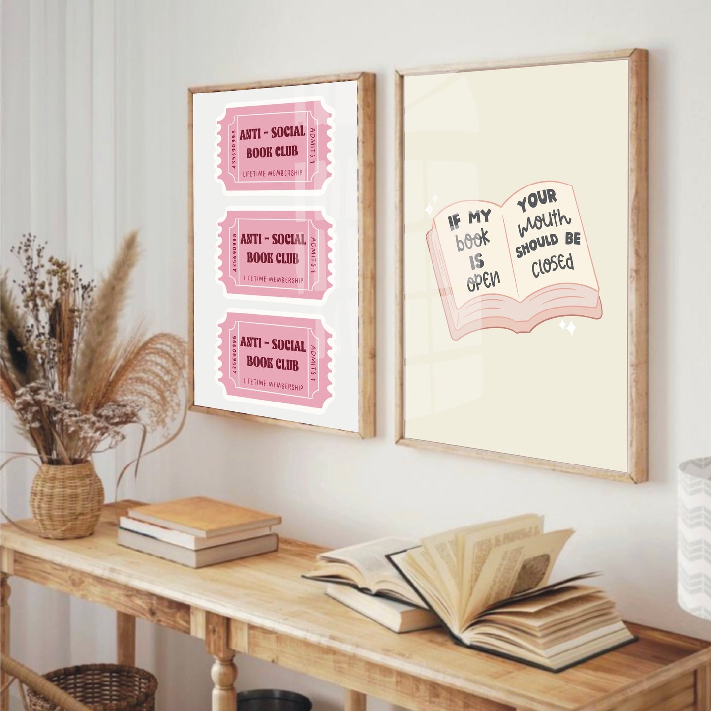 Anti-Social Book Club Wall Print