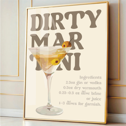 Dirty Martini Wall Print