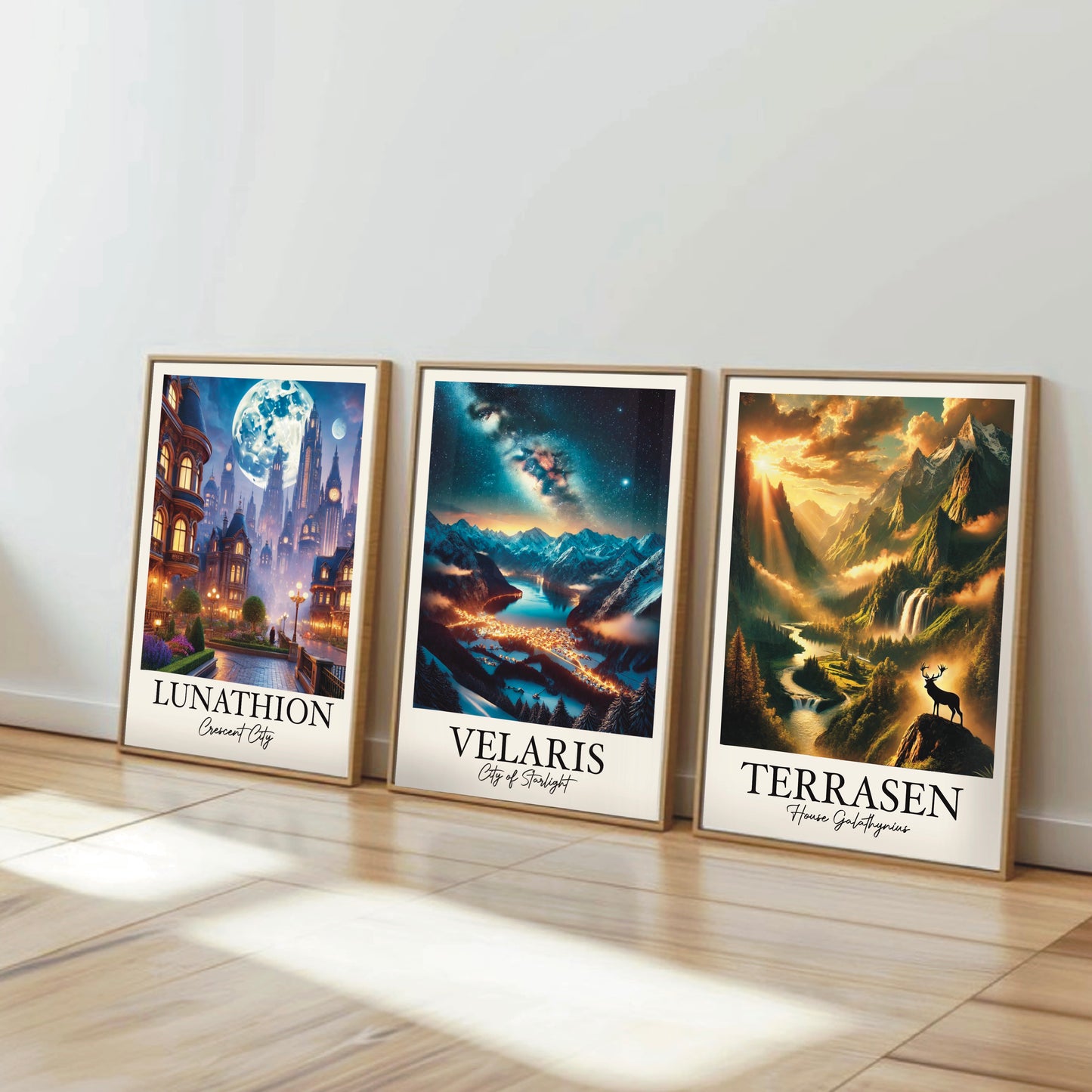 ACOTAR, Throne of Glass & Crescent City Trio - Set of 3 Wall Prints