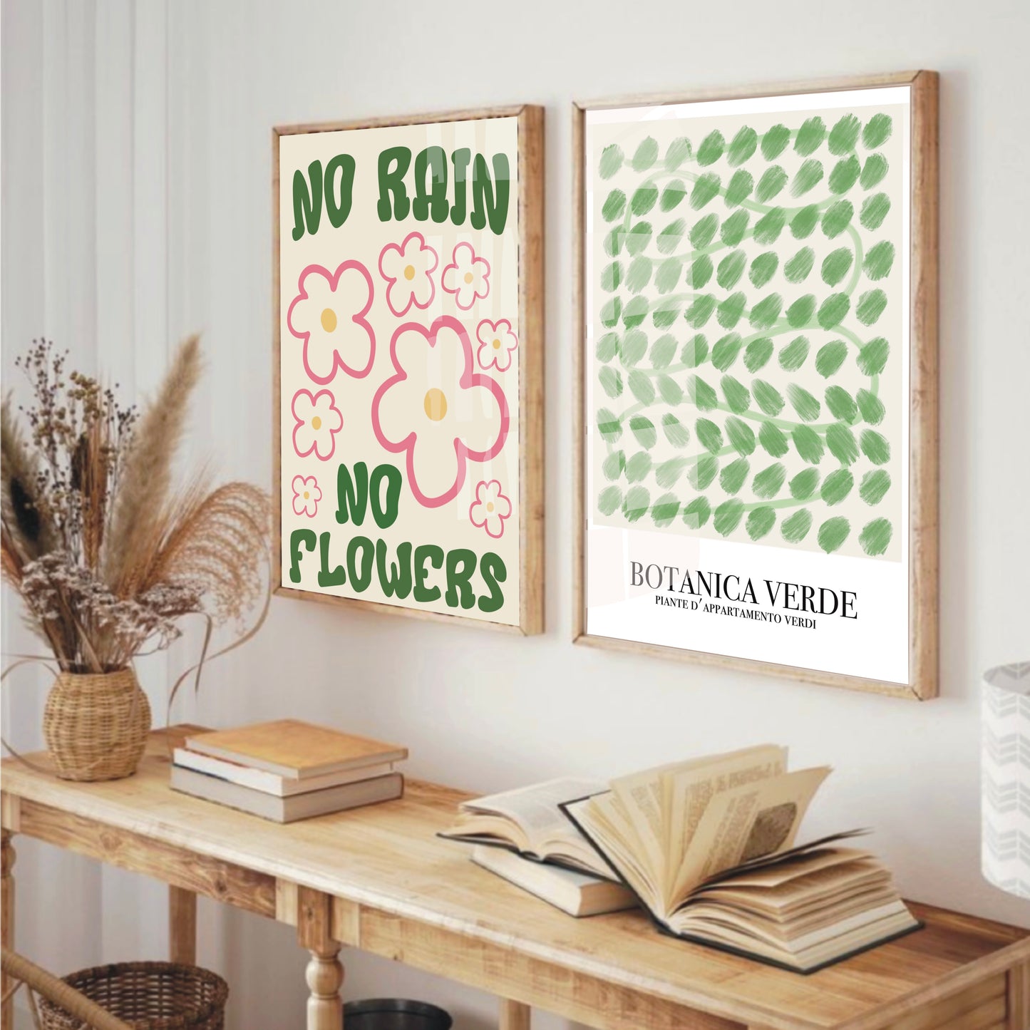 "No Rain No Flowers" – Quirky Art Print