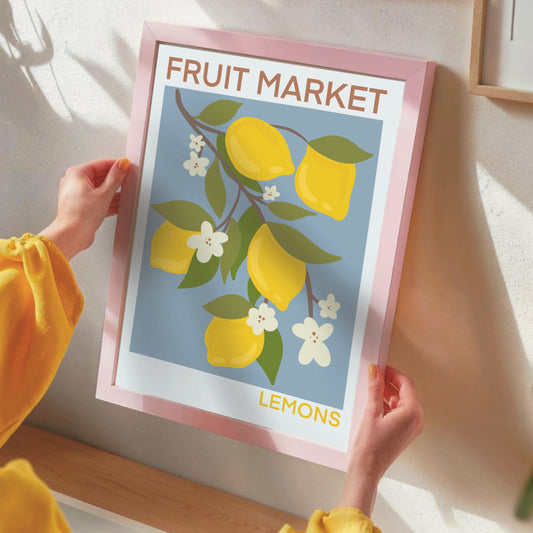 Fruit Market Lemons Wall Art