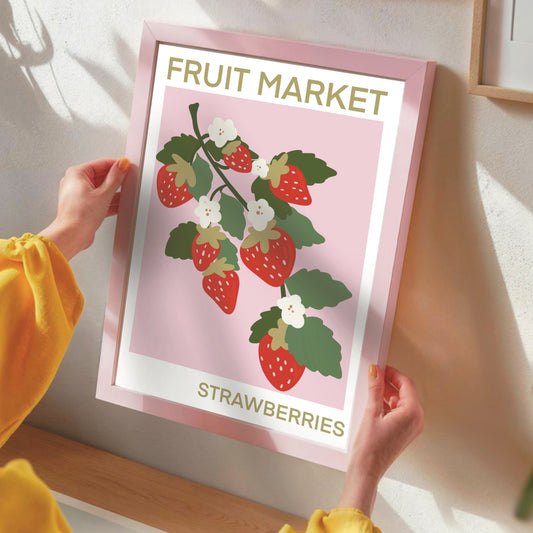 Fruit Market Strawberries Wall Art