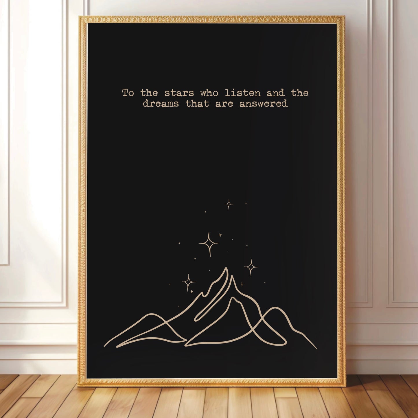 Black ACOTAR, Throne of Glass & Fantasy Book Lovers Print Trio