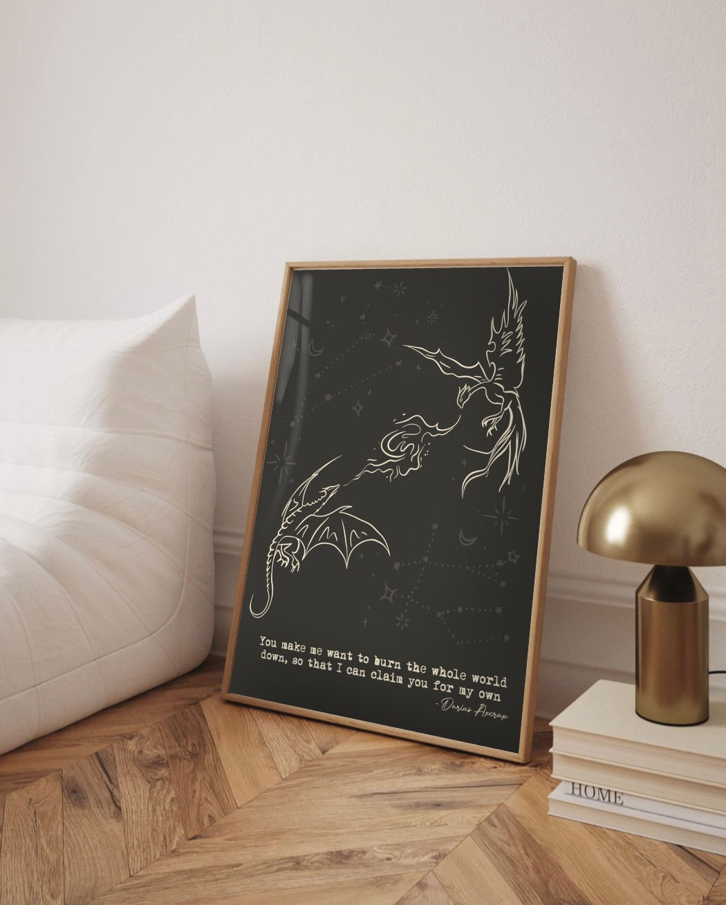 Zodiac Academy Inspired 'Burn the whole world down' Quote Wall Print