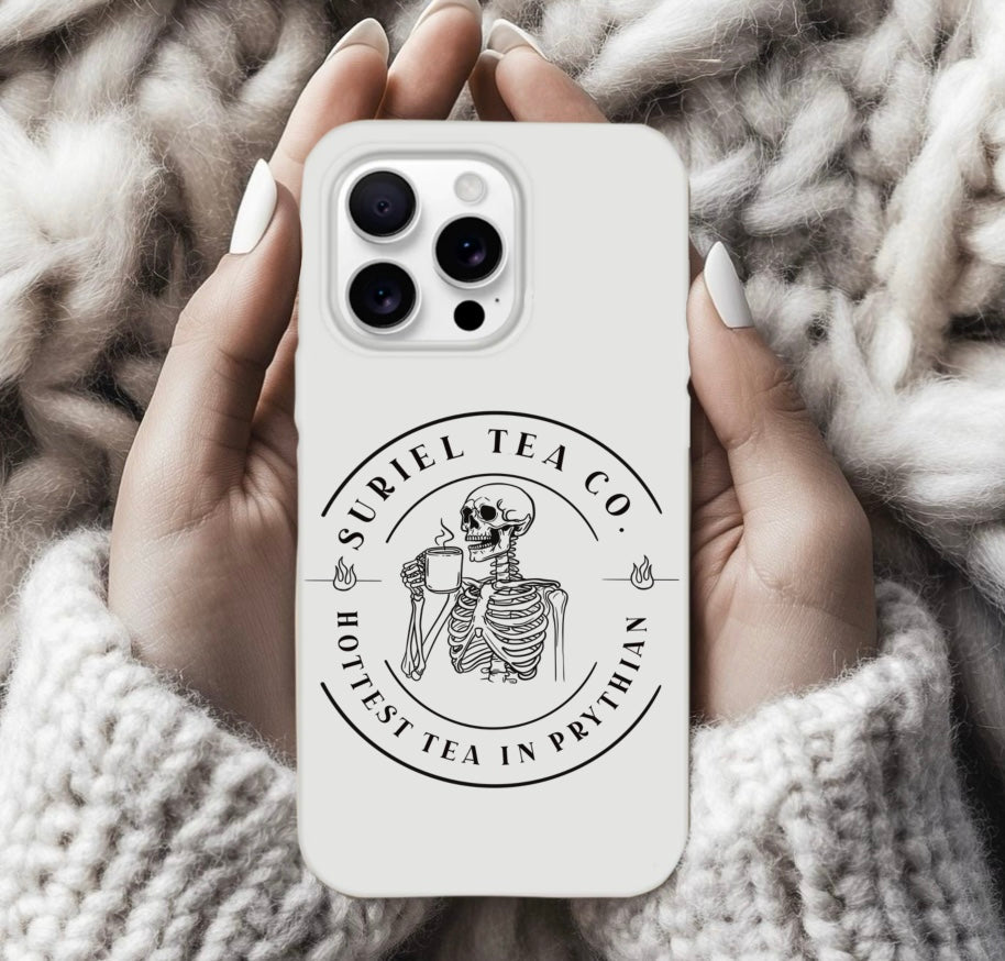 Suriel Tea Co. ACOTAR Inspired Phone Case – Black & White for iPhone 12 and Galaxy S23