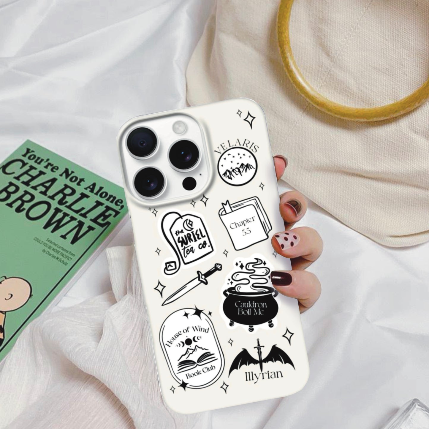 ACOTAR Sand Colour Phone Case - Sticker Design