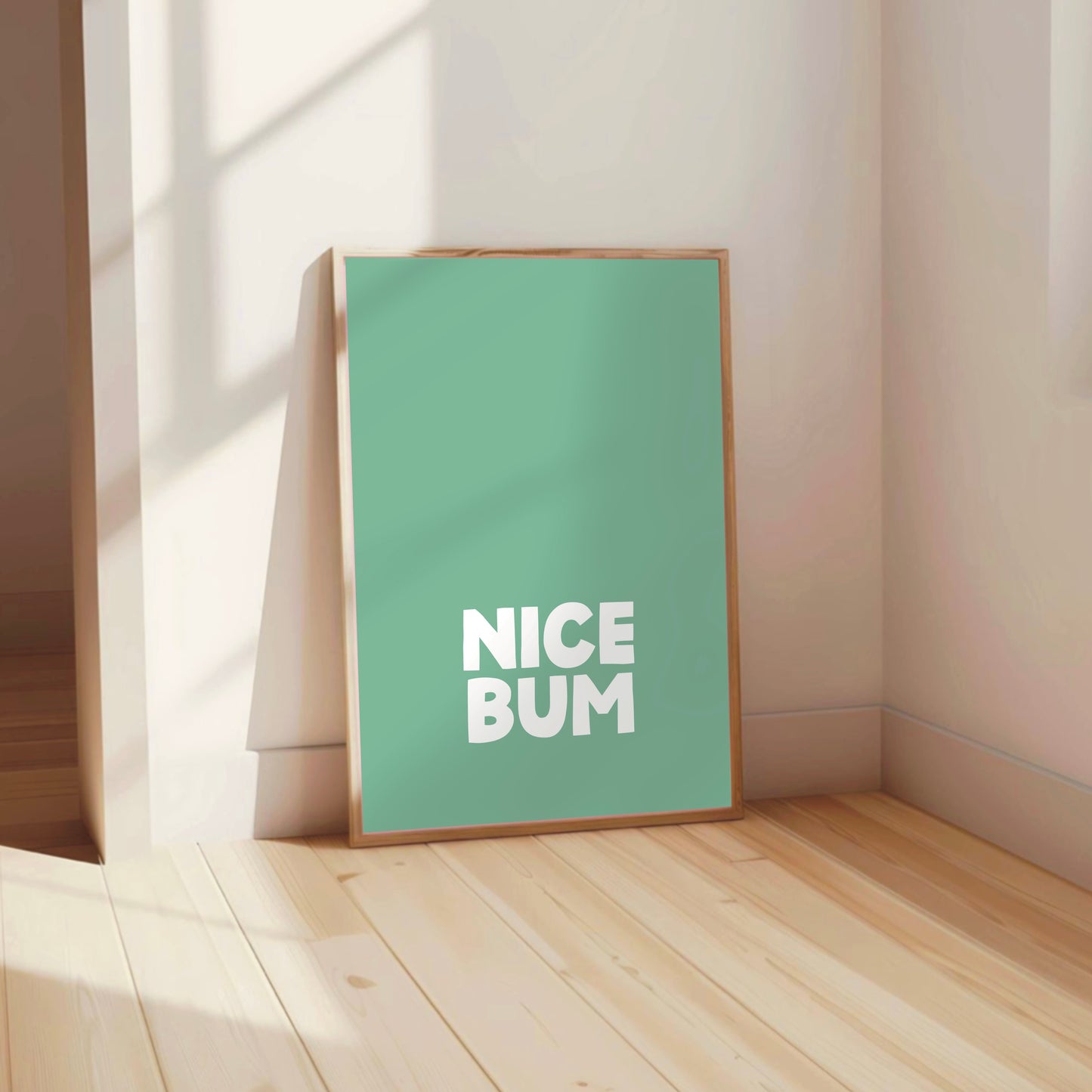 Nice Bum - Funny Bathroom Print