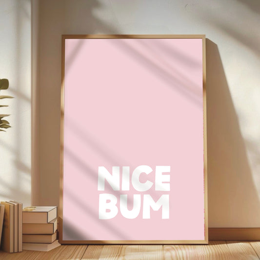 Nice Bum - Funny Bathroom Print