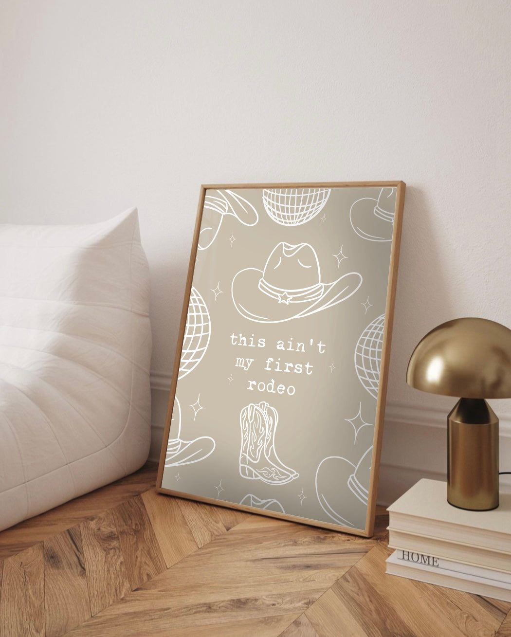 Aint My First Rodeo - Cowgirl Line Print