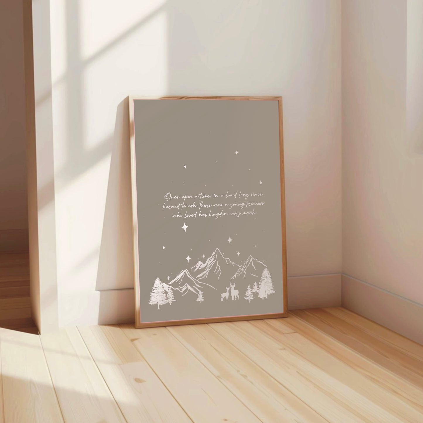 Throne of Glass 'In A Kingdom Since Burned To Ash' Quote Print