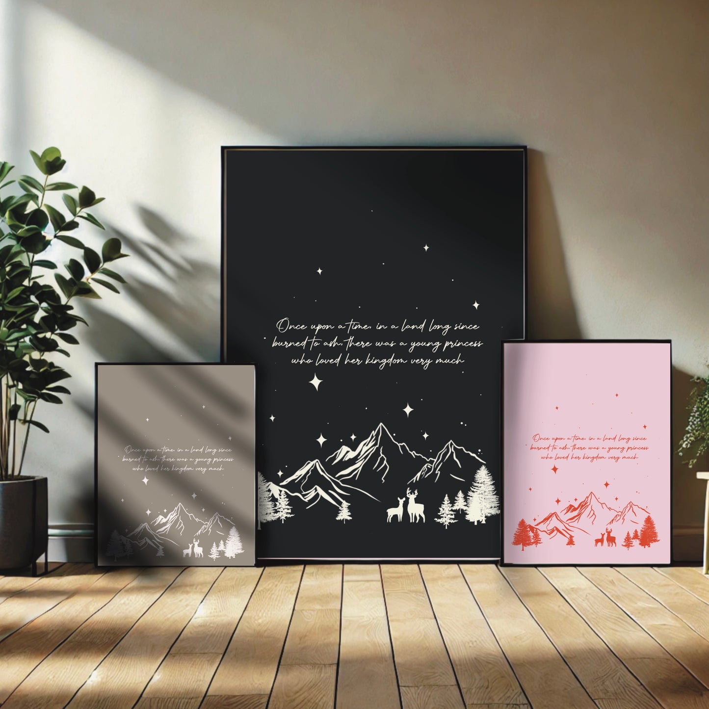 Throne of Glass 'In A Kingdom Since Burned To Ash' Quote Print