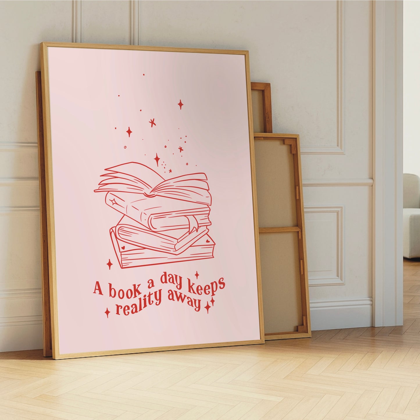 A Book A Day Keeps Reality Away - Book Lover Print