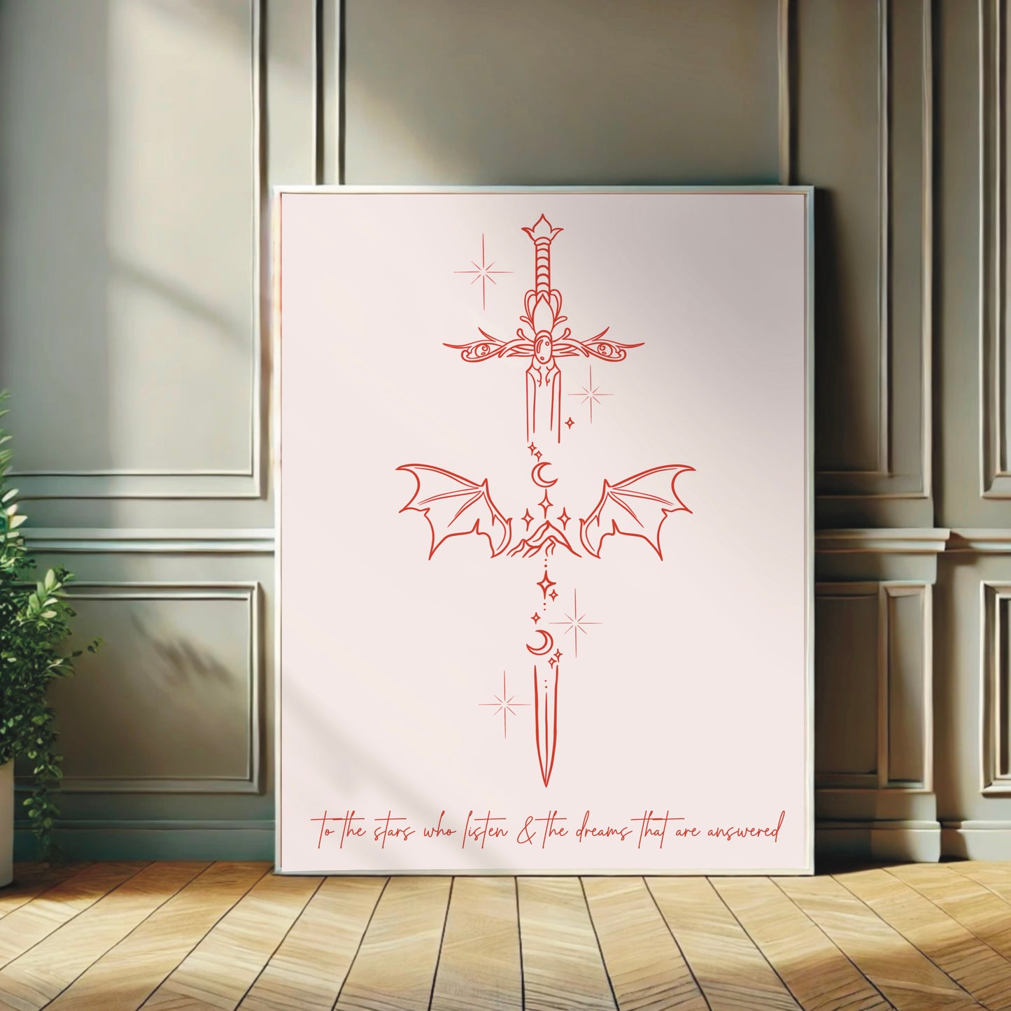 ACOTAR inspired 'to the stars' Sword Print