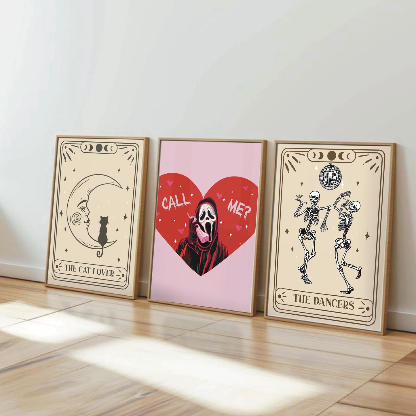 Skeleton Disco Wall Print – “The Dancers” Halloween Art
