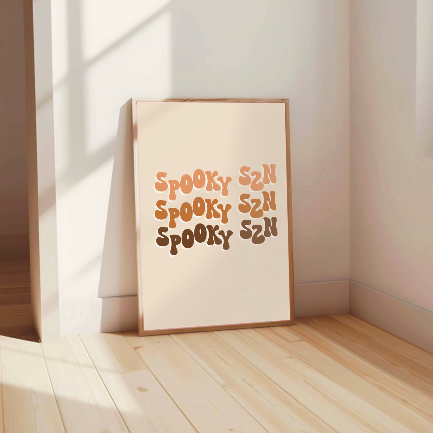 Spooky SZN Halloween Art Print – Retro Typography Wall Decor