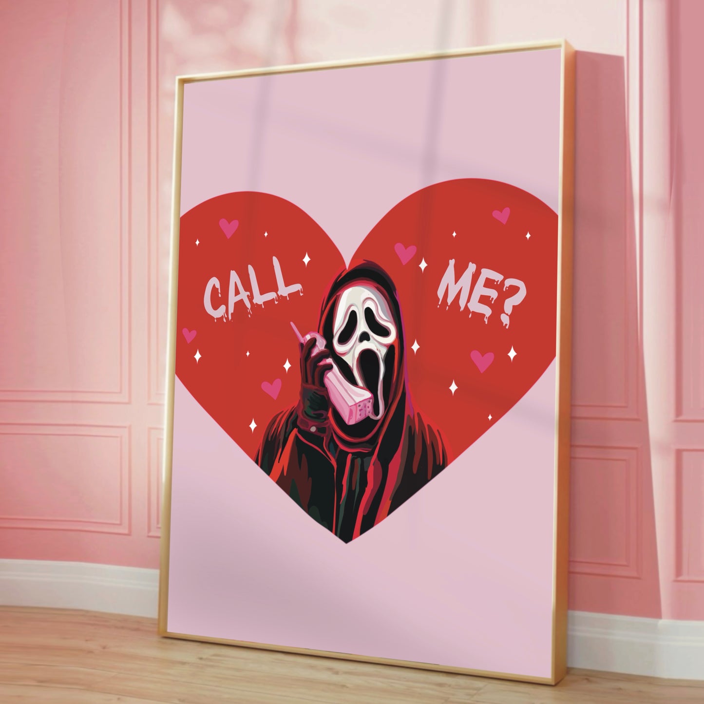 Ghostface "CALL ME?" Halloween Wall Print | Spooky Season Decor
