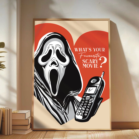 Whats your favourite scary movie? - Ghostface Print