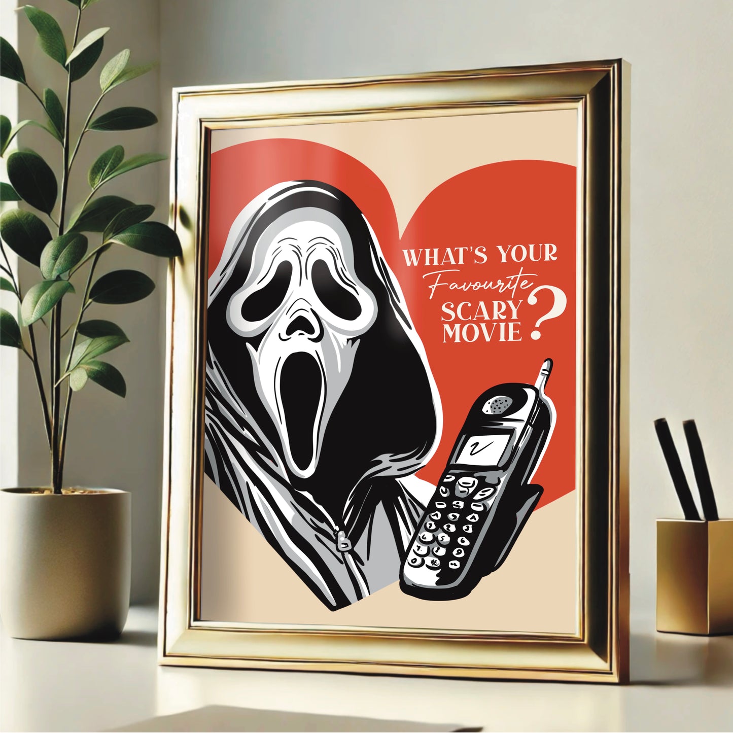 Whats your favourite scary movie? - Ghostface Print